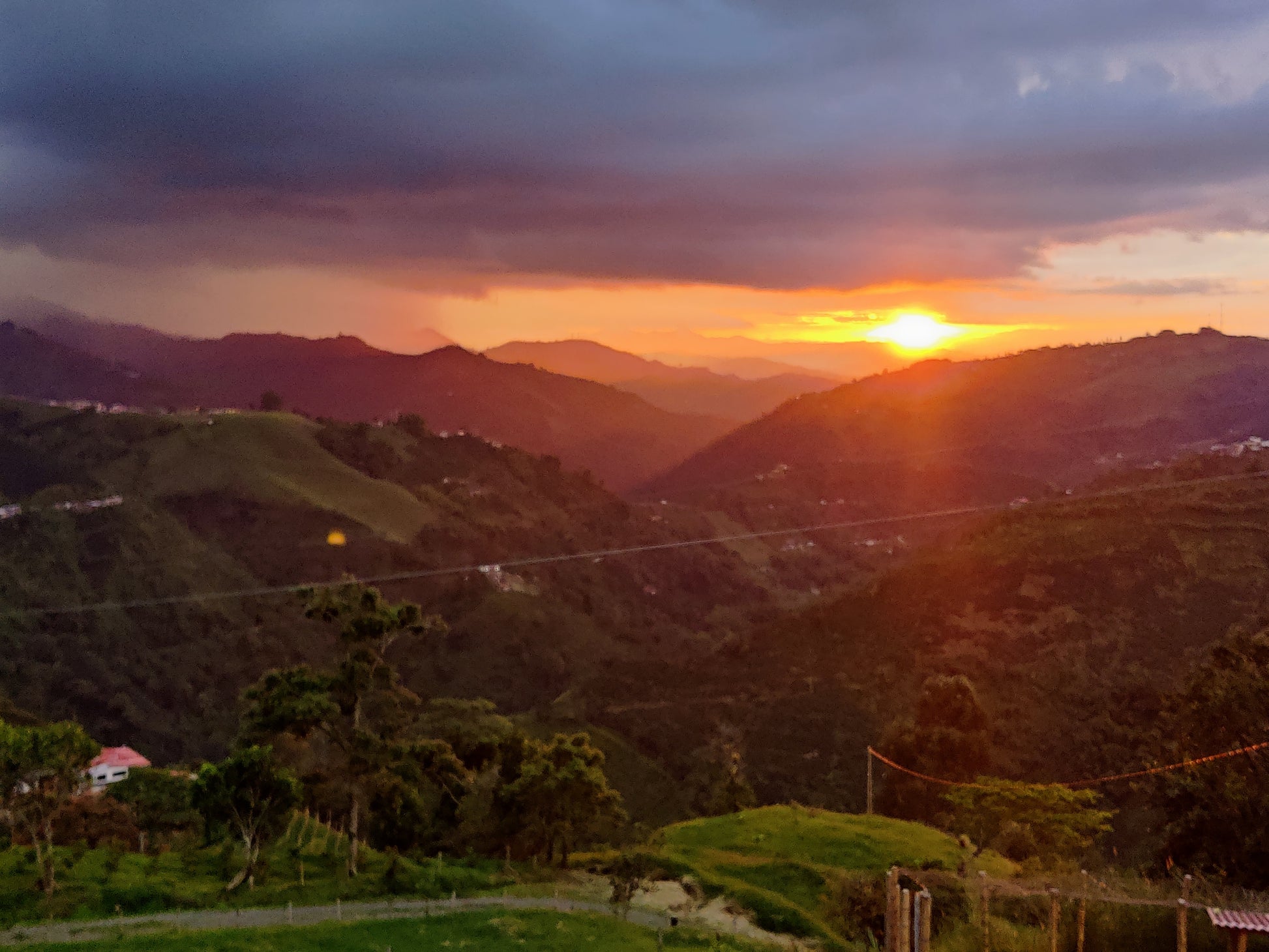 Sunset at El Refugio in Colombia, by Falcon Coffee for Freda Speciality Coffee Roaster