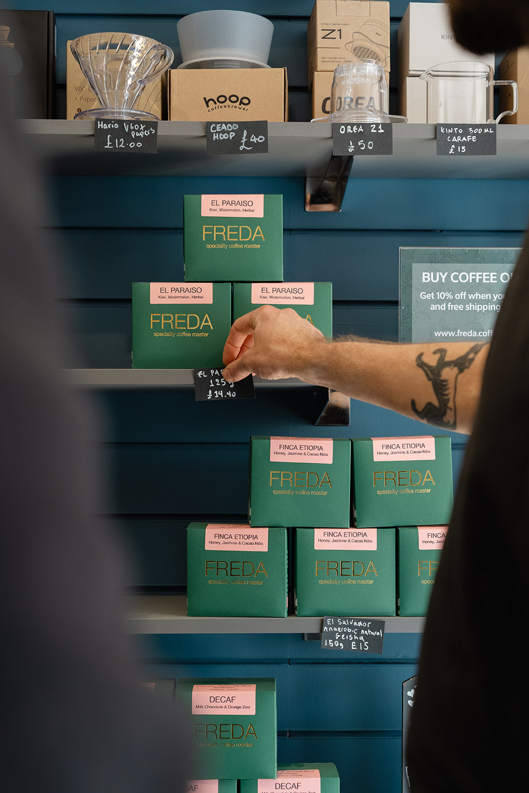 Coffee packaging for Freda Coffee in Brighton