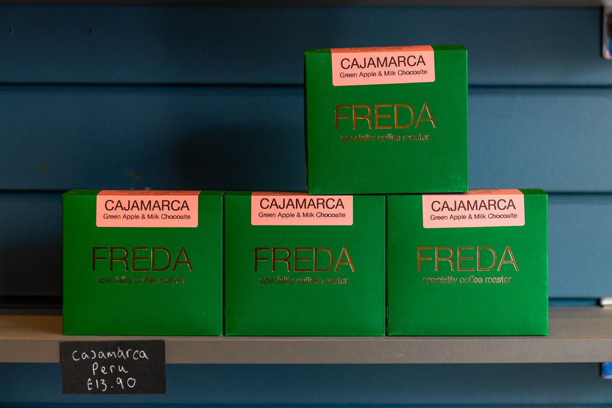 Freda Green Boxes with Single Origin Coffee Beans