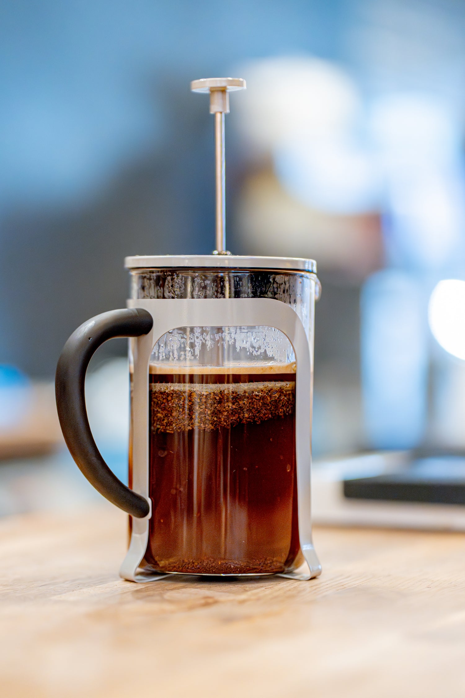 Filter Coffee Beans in a French Press Cafetière 