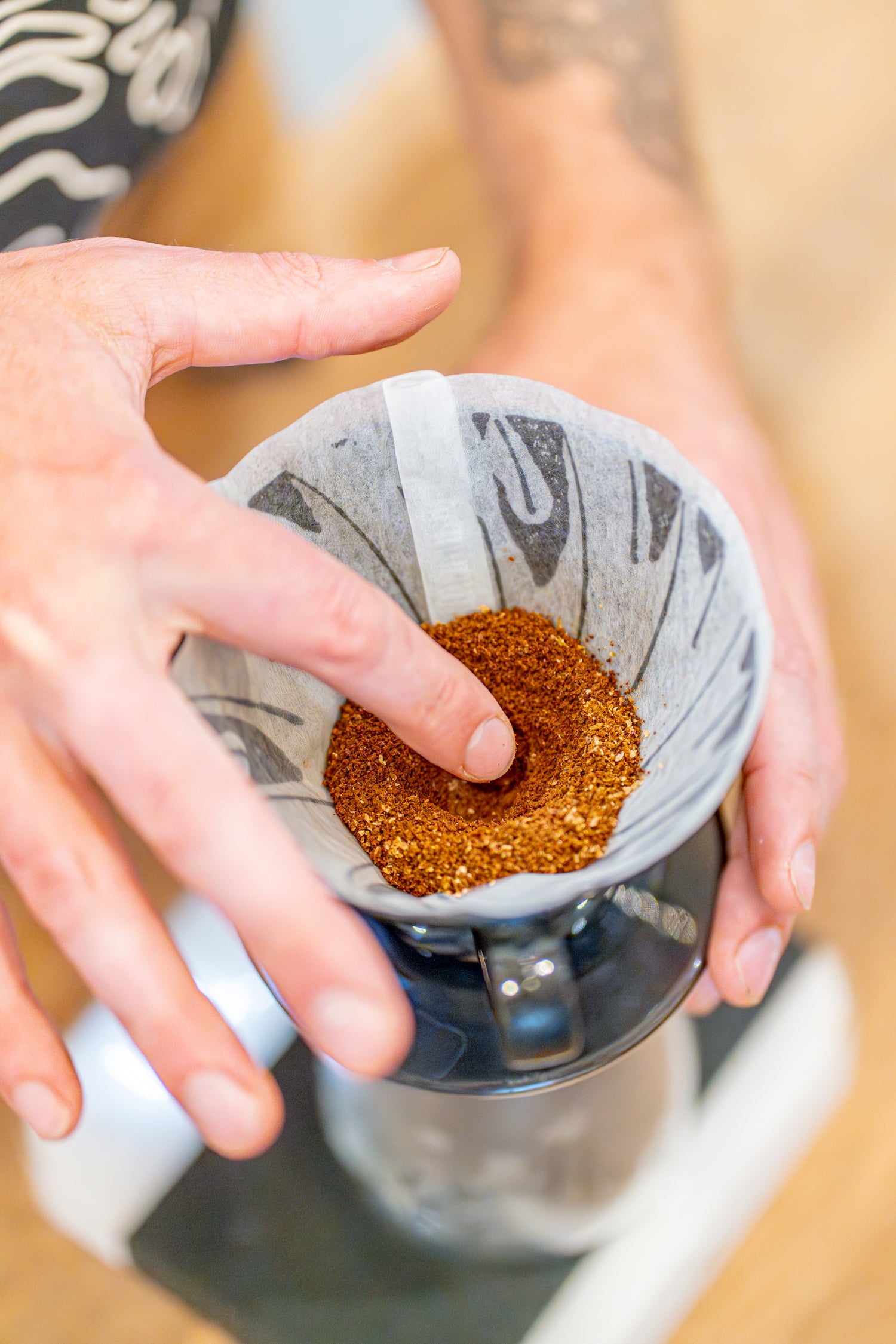 Freda Speciality Coffee Roaster using a Hario V60 02 coffee brewer