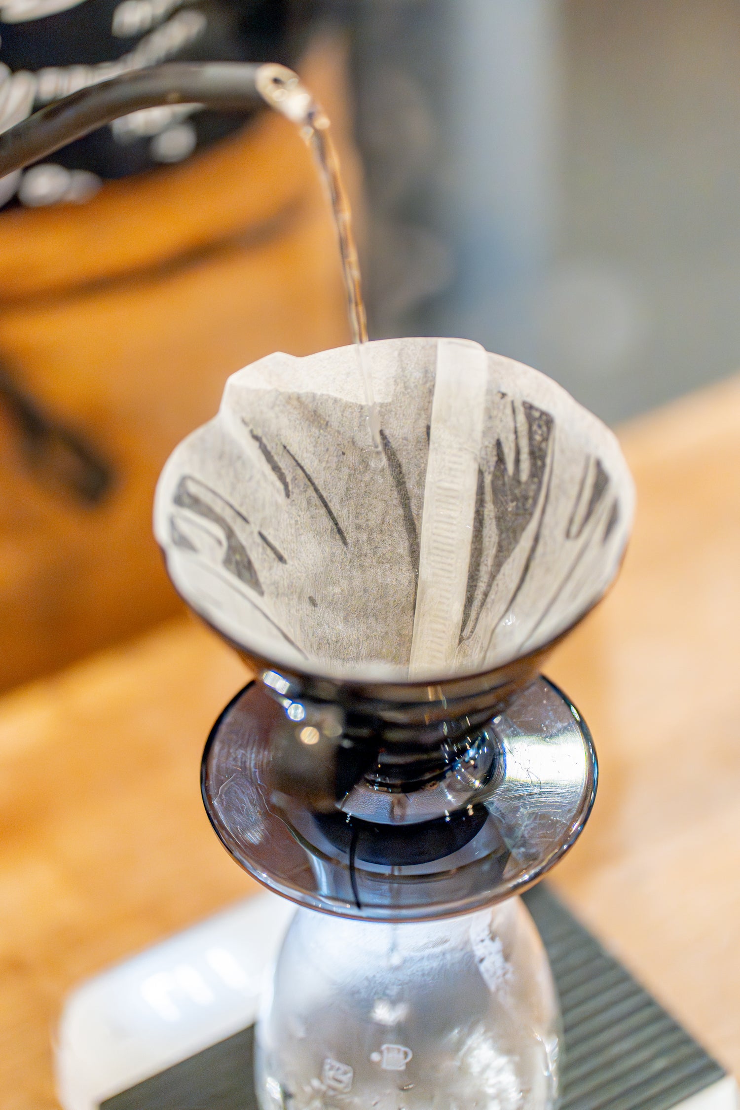 A Hario V60 02 Coffee brewer for use with our UK coffee roaster subscription